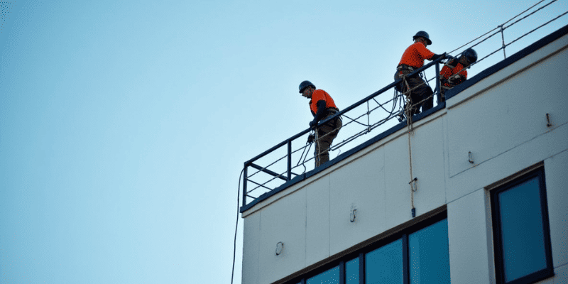 Teste de carga em sistema de linha de vida